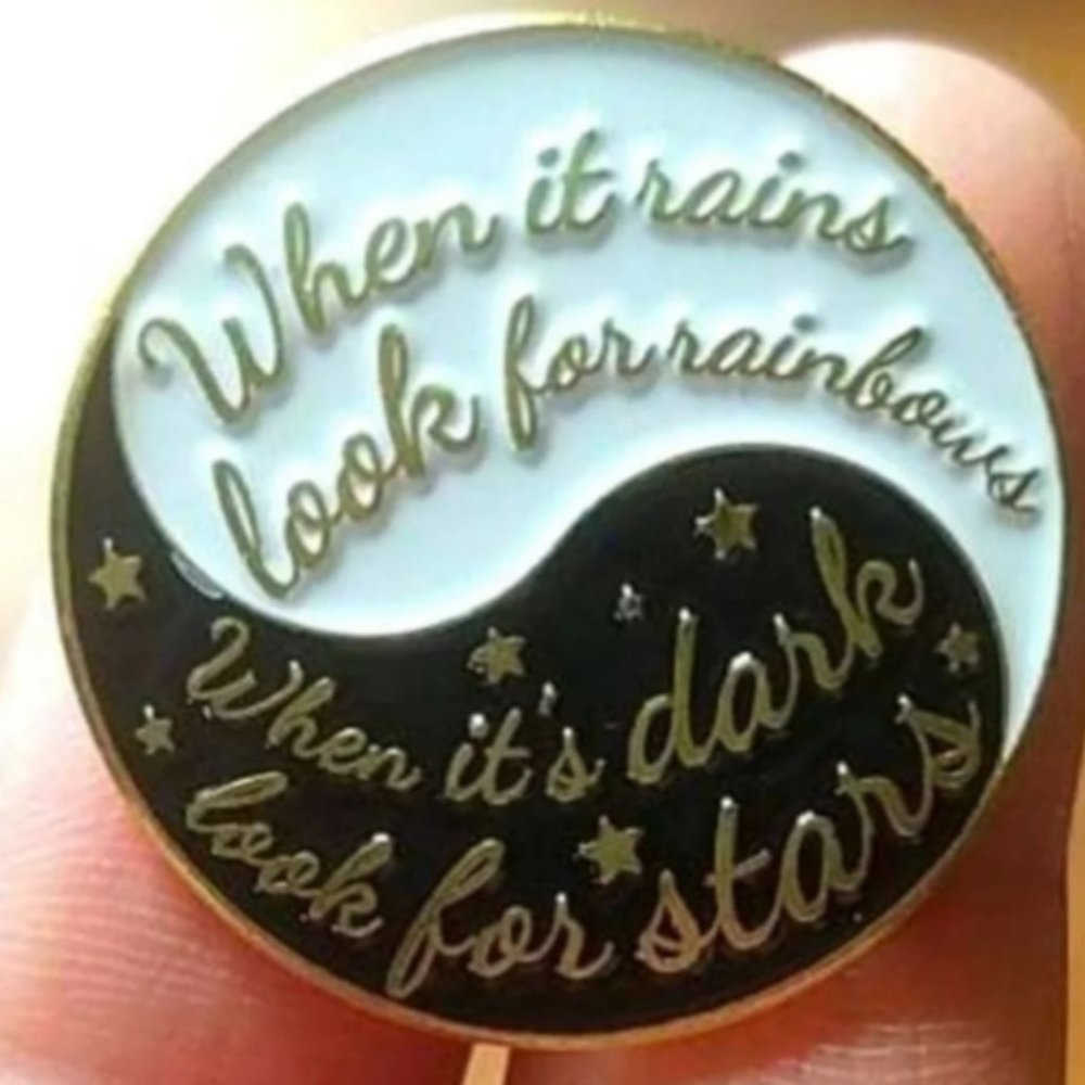 2 for $13 Rainbows & Stars Oscar Wilde Enamel Pin - Picture 1 of 2